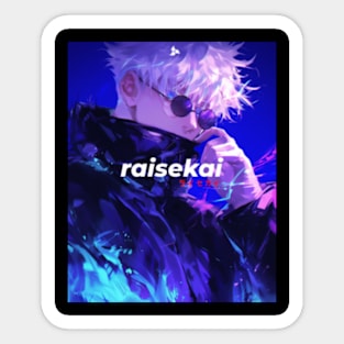 White haired sorcerer with glasses Sticker